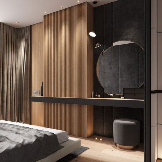 Petineuse-mobile-toilette-inserita-in-una-armadiatura-moderna-con-listelli-in-legno Petineuse-mobile-toilette-inserita-in-una-armadiatura-moderna-con-listelli-in-legno